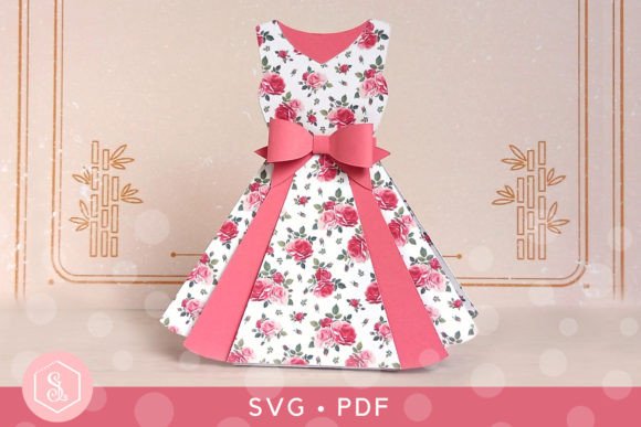 Download Dress Favour Box SVG + PDF Template - Premium Resources