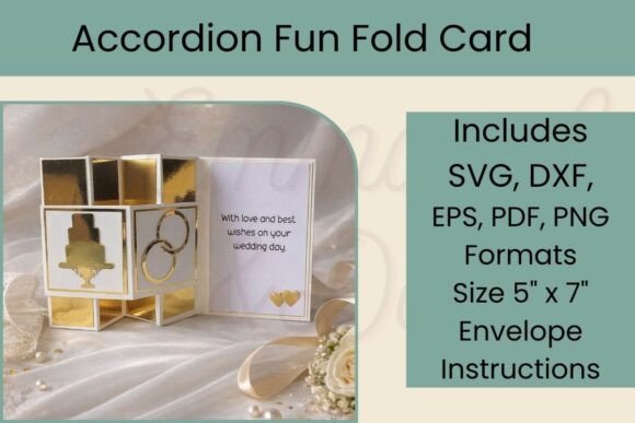 Download 5x7 Wedding Card Accordion SVG - Premium Resources